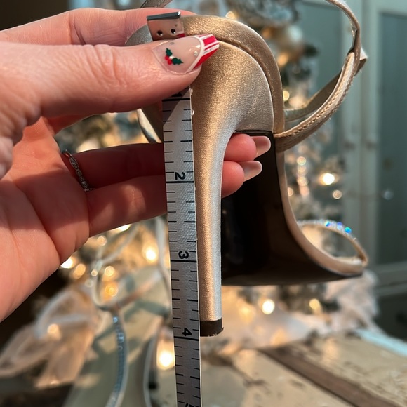 T strap rhinestone crystal heels *new years eve glam* - Picture 6 of 9